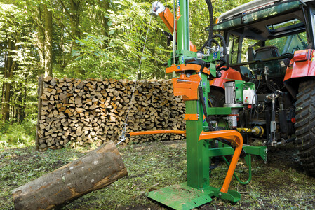 Holzspalter bei den 1. Lorscher Holzheiztagen