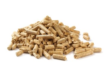 Ein Haufen Pellets als Brennstoff