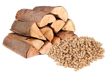 Stückholz und Pellets als Brennstoffe
