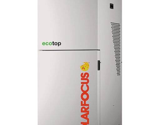 Photo of the ecotopzero 24 kW pellet boiler