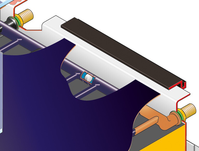 Spaltringentlüftung beim Solarkollektor Sunny line