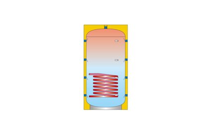 Pufferspeicher mit einem Solarregister