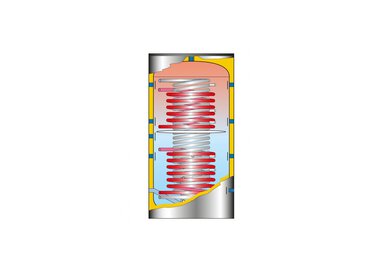 Hygiënische combi buffertank HYKO met twee registers
