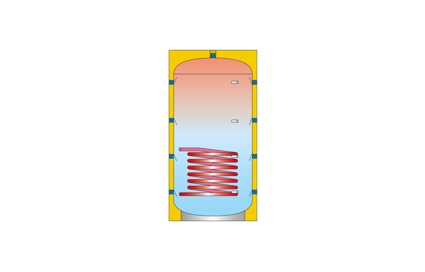 Pufferspeicher mit einem Solarregister