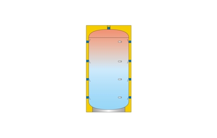 buffer tank for biomass boiler and heat pump