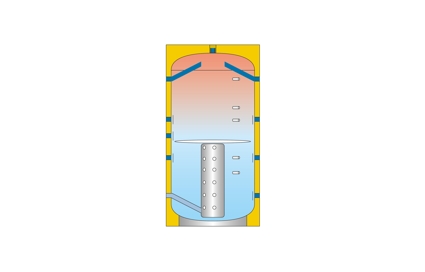 stratification buffer tank for biomass boilers and solar installations